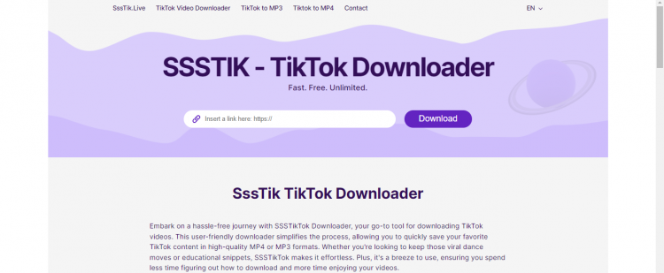 SSSTIK - TikTok Downloader